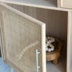 Cons Μπουφές MDF Ψάθα Φυσική Απόχρωση (90x37x189)cm