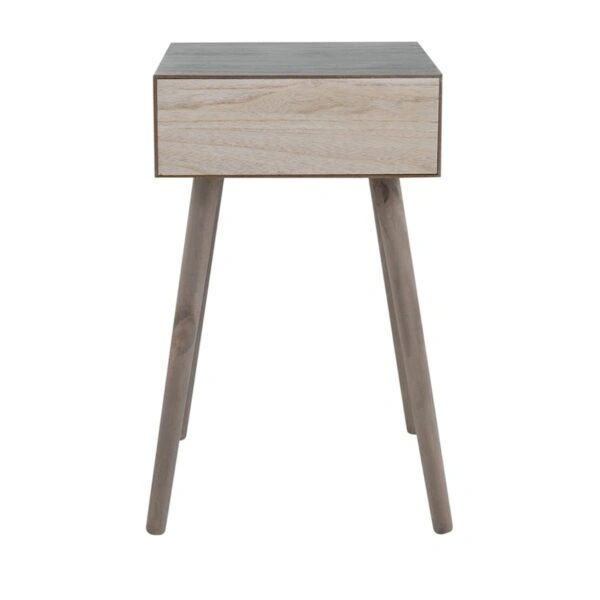Artekko Cons MDF Κομοδίνο με Ψάθα σε Φυσική Απόχρωση (40x37x70)cm