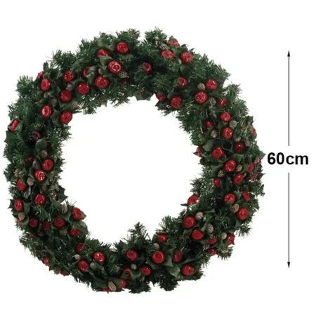 ΧΡΙΣΤΟΥΓ. ΣΤΕΦΑΝΙ ΣΤΟΛΙΣΜΕΝΟ (ΜΗΛΑΡΑΚΙΑ) ΜΕΓΑΛΟ ΕΛΑΤΙΝΟ Φ60cm