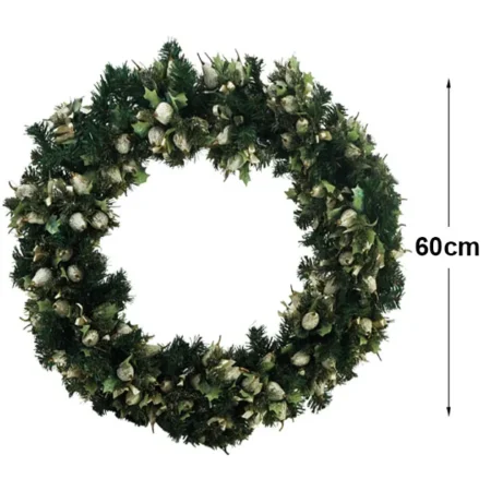 ΧΡΙΣΤΟΥΓ. ΣΤΕΦΑΝΙ ΣΤΟΛΙΣΜΕΝΟ (ΑΧΛΑΔΑΚΙΑ) ΜΕΓΑΛΟ ΕΛΑΤΙΝΟ Φ60cm