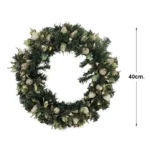 ΧΡΙΣΤΟΥΓ. ΣΤΕΦΑΝΙ ΣΤΟΛΙΣΜΕΝΟ (ΑΧΛΑΔΑΚΙΑ) ΜΙΚΡΟ ΕΛΑΤΙΝΟ Φ40cm