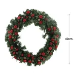 ΧΡΙΣΤΟΥΓ. ΣΤΕΦΑΝΙ ΣΤΟΛΙΣΜΕΝΟ (ΜΗΛΑΡΑΚΙΑ) ΜΙΚΡΟ ΕΛΑΤΙΝΟ 40cm