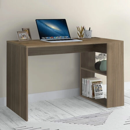 Γραφείο εργασίας Mikro Megapap χρώμα καρυδί 120x60x75εκ.