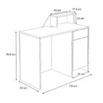 Γραφείο υποδοχής - reception Merlin Megapap χρώμα λευκό - φυσικό οξιάς 110x50x101,8εκ.