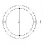 Καθρέφτης τοίχου Bubble αλουμινίου χρώμα χρυσό 57x2x57εκ.
