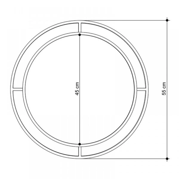 Καθρέφτης τοίχου Bubble αλουμινίου χρώμα χρυσό 57x2x57εκ.