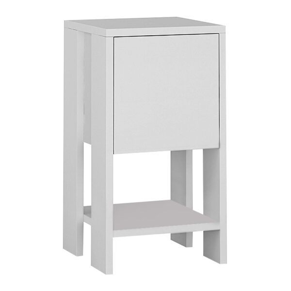 Κομοδίνο μελαμίνης Ema  χρώμα λευκό 30x30x55εκ.