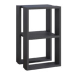 Κομοδίνο - τραπεζάκι βοηθητικό Lonie από μελαμίνη χρώμα ανθρακί 34x30x55εκ.