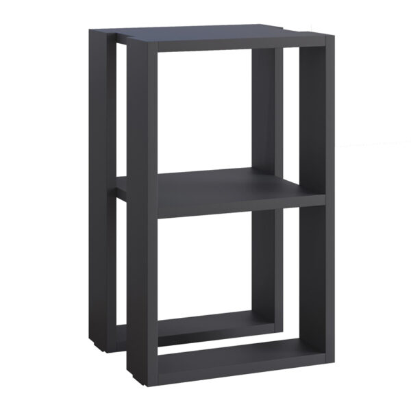 Κομοδίνο - τραπεζάκι βοηθητικό Lonie από μελαμίνη χρώμα ανθρακί 34x30x55εκ.
