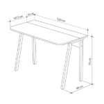 Γραφείο εργασίας Luton  από μελαμίνη χρώμα ανοιχτή μόκα/λευκό 120x60x75εκ.