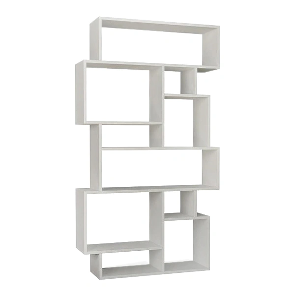 Βιβλιοθήκη μελαμίνης Karmato  χρώμα λευκό 96x25,5x168,5εκ.