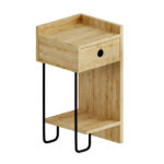 Κομοδίνο μελαμίνης Sirius δεξί χρώμα φυσικό οξιάς 32x30x61εκ.