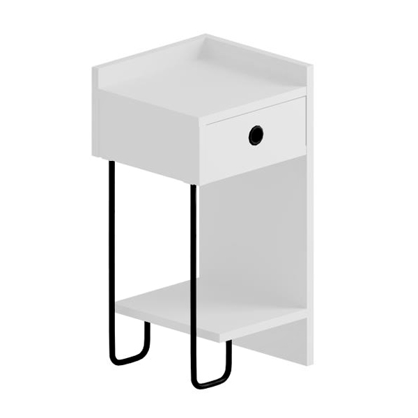 Κομοδίνο μελαμίνης Sirius δεξί χρώμα λευκό 32x30x61εκ.