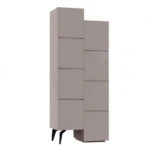 Ντουλάπι κουζίνας/μπάνιου - Παπουτσοθήκη Stair  μελαμίνης χρώμα ανοιχτή μόκα 62,2x37,4x156εκ.