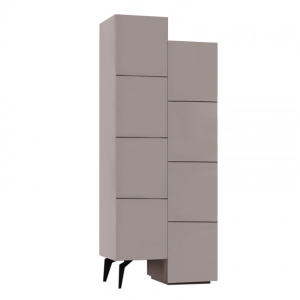 Ντουλάπι κουζίνας/μπάνιου - Παπουτσοθήκη Stair  μελαμίνης χρώμα ανοιχτή μόκα 62,2x37,4x156εκ.