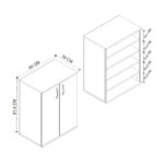 Παπουτσοθήκη - Ντουλάπι Manolo Megapap χρώμα ανθρακί 60x38x81,4εκ.