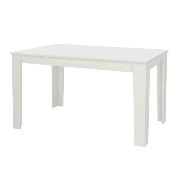 Τραπέζι Darlen Megapap χρώμα λευκό 125x72x74εκ.