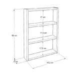 Ραφιέρα τοίχου Prena Megapap χρώμα atlantic pine 43,2x9x60εκ.