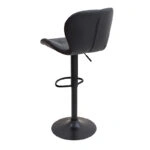 Σκαμπό μπαρ Dolores Megapap με ρυθμιζόμενο ύψος PU μαύρο - βάση μαύρο ματ 45,5x38x89/109εκ.