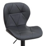 Σκαμπό μπαρ Dolores Megapap με ρυθμιζόμενο ύψος PU μαύρο - βάση μαύρο ματ 45,5x38x89/109εκ.