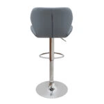 Σκαμπό μπαρ Dolores Megapap με ρυθμιζόμενο ύψος PU γκρι - βάση χρωμίου 45,5x38x89/109εκ.