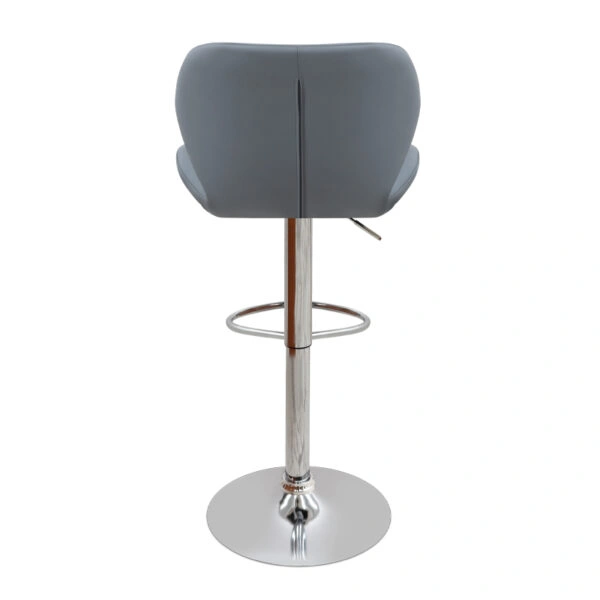 Σκαμπό μπαρ Dolores Megapap με ρυθμιζόμενο ύψος PU γκρι - βάση χρωμίου 45,5x38x89/109εκ.