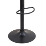 Σκαμπό μπαρ Carmelo Megapap με ρυθμιζόμενο ύψος βελούδο μπεζ - βάση μαύρο ματ 45x42x90/113εκ.