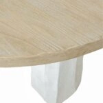 Artekko Alcott Τραπέζι από Μαγνήσιο Ξύλο Ελάτης MDF Λευκό Φυσική Απόχρωση