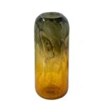 Artekko Sunset Γυάλινο Διακοσμητικό Βάζο σε Πορτοκαλί και Μαύρη Απόχρωση (14.5x14.5x38)cm