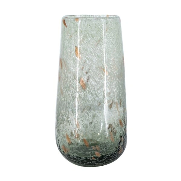 Artekko Twilight Γκρι Γυάλινο Διακοσμητικό Βάζο (15x15x30)cm