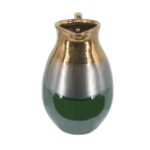 Artekko Electric Κεραμικό Βάζο Κανάτα σε Πράσινο με Μπρονζέ (20.5x16x25)cm