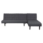 ΚΑΝΑΠΕΣ ΚΡΕΒΑΤΙ ΓΩΝΙΑ ΑΝΑΣΤΡΕΨΙΜΗ ZELDA HM3154.01 ΜΕ ΓΚΡΙ ΥΦΑΣΜΑ 254X163X74Y εκ.