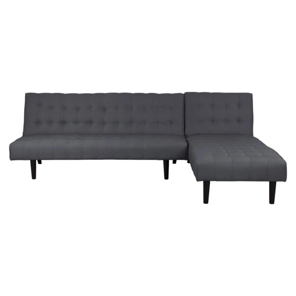 ΚΑΝΑΠΕΣ ΚΡΕΒΑΤΙ ΓΩΝΙΑ ΑΝΑΣΤΡΕΨΙΜΗ ZELDA HM3154.01 ΜΕ ΓΚΡΙ ΥΦΑΣΜΑ 254X163X74Y εκ.