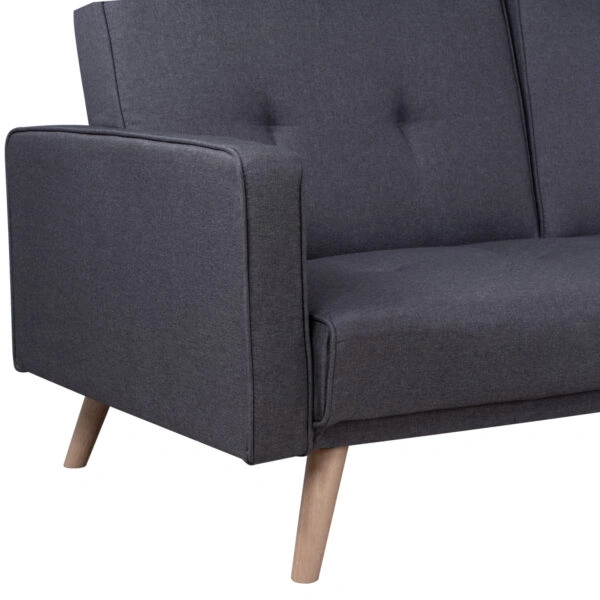 ΚΑΝΑΠΕΣ ΚΡΕΒΑΤΙ ΓΩΝΙΑ ΑΝΑΣΤΡΕΨΙΜΗ TALIA HM3153 ΜΕ ΓΚΡΙ ΥΦΑΣΜΑ 269X152X87Y εκ.