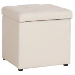 ΣΚΑΜΠΟ ΜΕ ΑΠΟΘΗΚΕΥΤΙΚΟ ΧΩΡΟ PU ΛΕΥΚΟ CUBE HM224.02 36,5x36,5x36Υεκ.