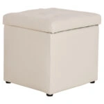 ΣΚΑΜΠΟ ΜΕ ΑΠΟΘΗΚΕΥΤΙΚΟ ΧΩΡΟ PU ΛΕΥΚΟ CUBE HM224.02 36,5x36,5x36Υεκ.