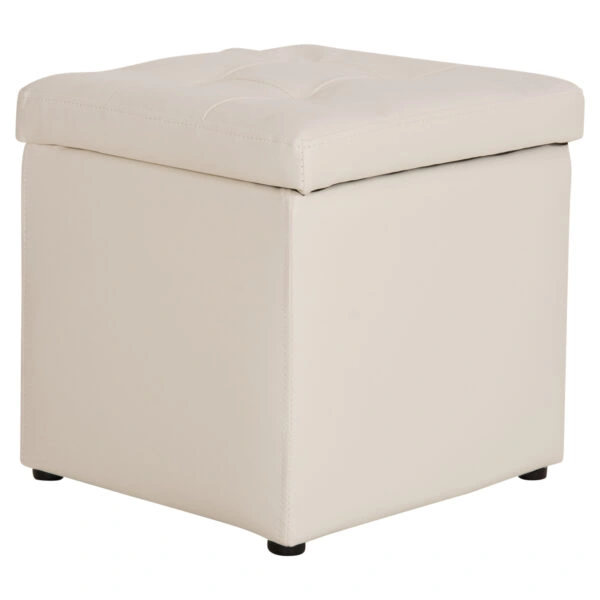ΣΚΑΜΠΟ ΜΕ ΑΠΟΘΗΚΕΥΤΙΚΟ ΧΩΡΟ PU ΛΕΥΚΟ CUBE HM224.02 36,5x36,5x36Υεκ.