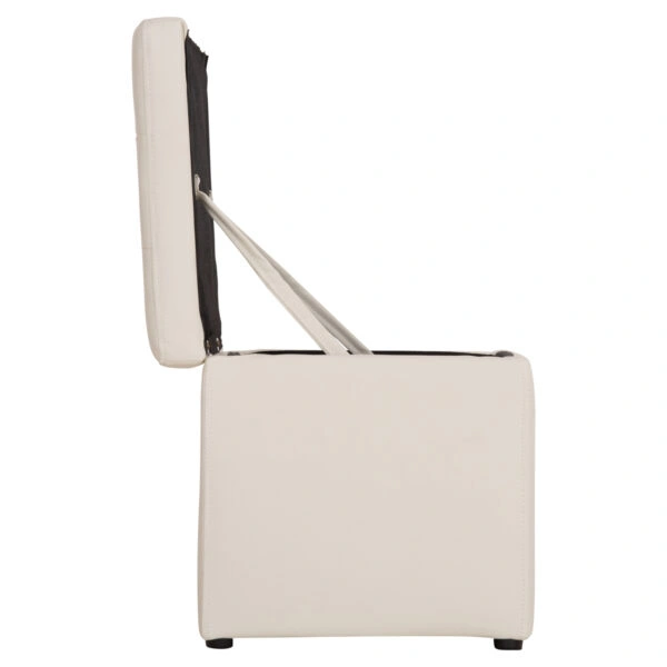 ΣΚΑΜΠΟ ΜΕ ΑΠΟΘΗΚΕΥΤΙΚΟ ΧΩΡΟ PU ΛΕΥΚΟ CUBE HM224.02 36,5x36,5x36Υεκ.