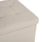 ΣΚΑΜΠΟ ΜΕ ΑΠΟΘΗΚΕΥΤΙΚΟ ΧΩΡΟ PU ΛΕΥΚΟ CUBE HM224.02 36,5x36,5x36Υεκ.