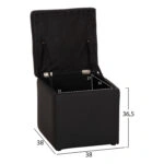 ΣΚΑΜΠΩ ΜΕ ΑΠΟΘΗΚΕΥΤΙΚΟ ΧΩΡΟ PU ΜΑΥΡΟ CUBE HM224.01 36,5x36,5x36Υεκ.