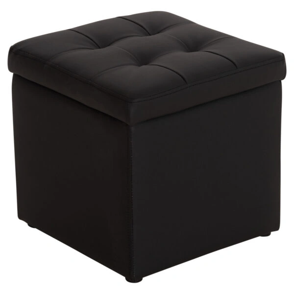 ΣΚΑΜΠΩ ΜΕ ΑΠΟΘΗΚΕΥΤΙΚΟ ΧΩΡΟ PU ΜΑΥΡΟ CUBE HM224.01 36,5x36,5x36Υεκ.