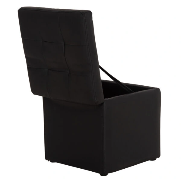 ΣΚΑΜΠΩ ΜΕ ΑΠΟΘΗΚΕΥΤΙΚΟ ΧΩΡΟ PU ΜΑΥΡΟ CUBE HM224.01 36,5x36,5x36Υεκ.