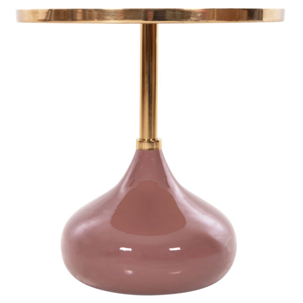 ΤΡΑΠΕΖΙ ΒΟΗΘΗΤΙΚΟ ΣΤΡΟΓΓΥΛΟ UTRI HM4241.06 ΜΕΤΑΛΛΟ ΣΕ ΣΟΜΟΝ-ΜΠΕΖ Φ46x46,5Υεκ.