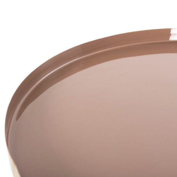 ΤΡΑΠΕΖΙ ΒΟΗΘΗΤΙΚΟ ΣΤΡΟΓΓΥΛΟ UTRI HM4241.06 ΜΕΤΑΛΛΟ ΣΕ ΣΟΜΟΝ-ΜΠΕΖ Φ46x46,5Υεκ.