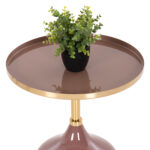 ΤΡΑΠΕΖΙ ΒΟΗΘΗΤΙΚΟ ΣΤΡΟΓΓΥΛΟ UTRI HM4241.06 ΜΕΤΑΛΛΟ ΣΕ ΣΟΜΟΝ-ΜΠΕΖ Φ46x46,5Υεκ.