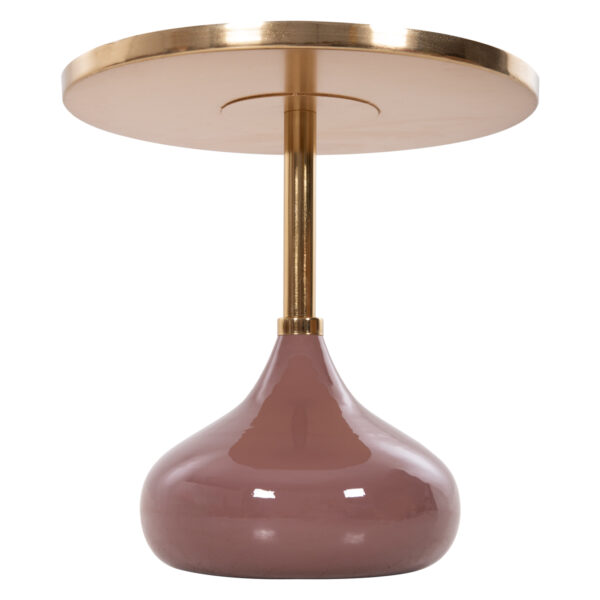 ΤΡΑΠΕΖΙ ΒΟΗΘΗΤΙΚΟ ΣΤΡΟΓΓΥΛΟ UTRI HM4241.06 ΜΕΤΑΛΛΟ ΣΕ ΣΟΜΟΝ-ΜΠΕΖ Φ46x46,5Υεκ.