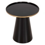 ΤΡΑΠΕΖΙA ΣΑΛΟΝΙΟΥ 2ΤΜΧ BENG HM9920 ΜΕΤΑΛΛΟ ΕΜΑΓΙΕ TOP-ΒΑΣΗ ΜΑΤ-ΜΑΥΡΟ Φ50 & Φ40 εκ.