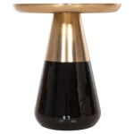 ΤΡΑΠΕΖΙA ΣΑΛΟΝΙΟΥ 2ΤΜΧ OLUF HM9922 ΜΕΤΑΛΛΟ ΕΜΑΓΙΕ-GLOSSY ΜΑΥΡΟ-ΜΑΤ ΧΡΥΣΟ Φ50 & Φ41 εκ.