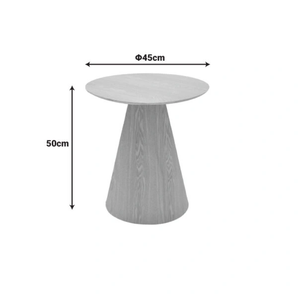 Βοηθητικό τραπέζι Donda  mdf-μέταλλο μαύρο Φ45x46εκ