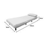 Πολυθρόνα-κρεβάτι Josuane I  ύφασμα σε ανθρακί απόχρωση 78x80x81εκ